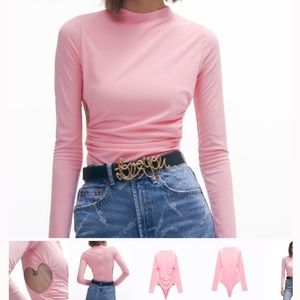 Zara heart cut out bodysuit